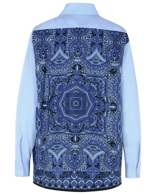 Etro Blue Cotton Shirt