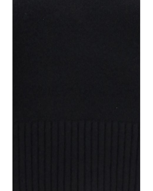 Alaïa Black Alaïa Cropped Cashmere Turtleneck Sweater Noir