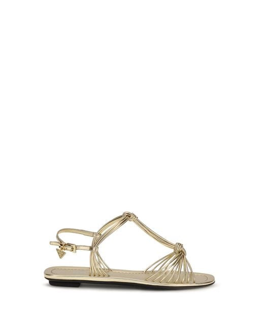Prada White Sandals Mordoré Nappa