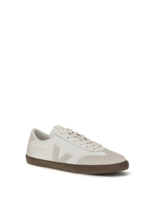Veja White Volley Natural Bark Sneakers
