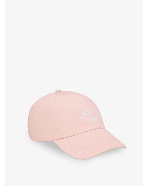 Céline Pink Cotton Richelieu Hat