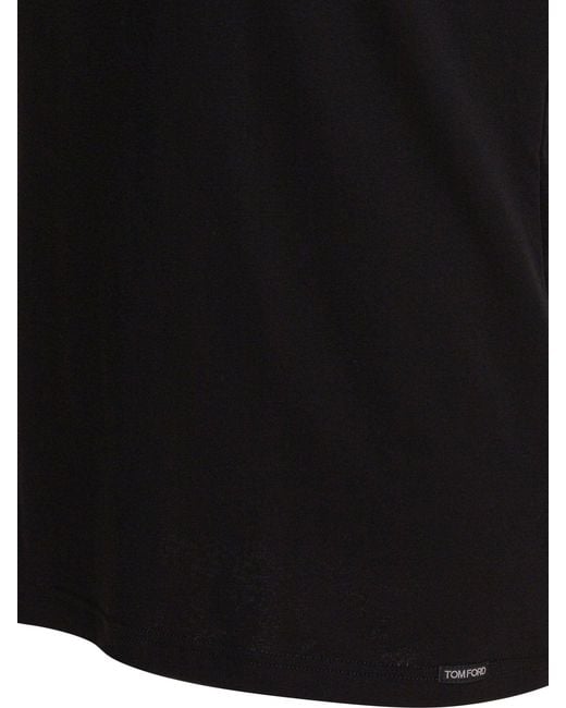 Tom Ford Black T-Shirt Crew for men