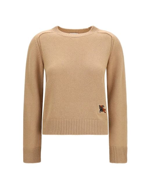 Burberry Natural Sweater Wool And Cashmere