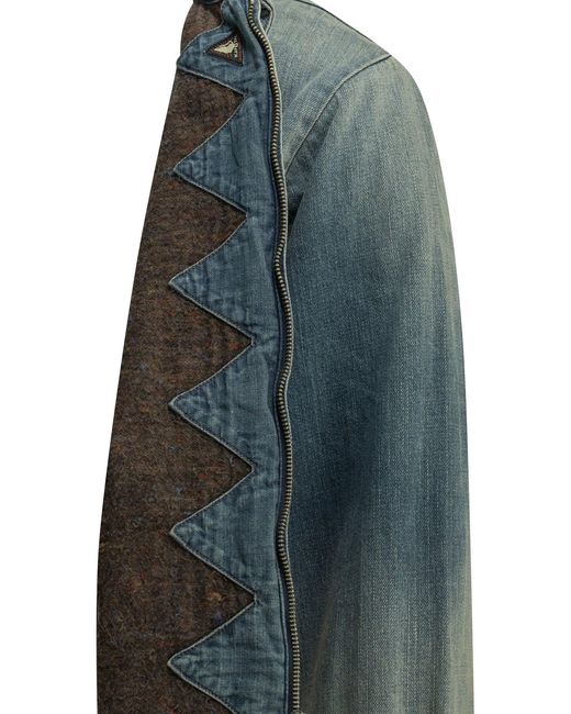 Kapital Blue Hacksaw Drizzier Denim Jacket Light for men