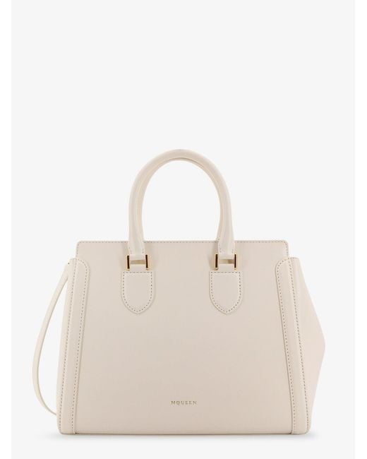 McQueen Natural Birdee Large Leather Shoulder Bag
