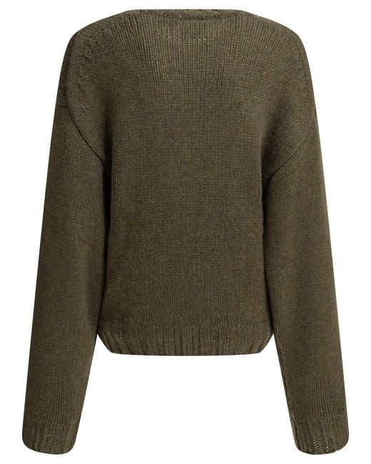 Khaite Green Gemma Crew-Neck Sweater