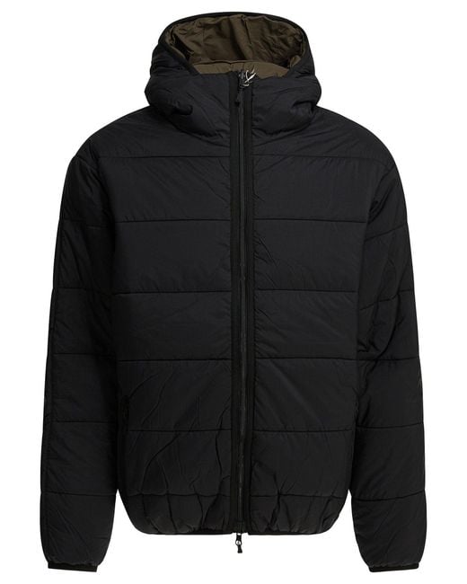 DAIWA PIER 39 Black Reversible Nylon Short Down Jacket Jackets And Coats