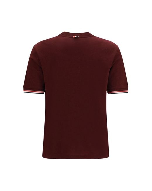 Thom Browne Red Wool-Blend T-Shirt