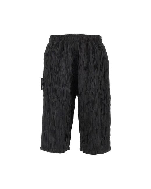 Pleasures Black 'Disguise' Pleated Shorts for men