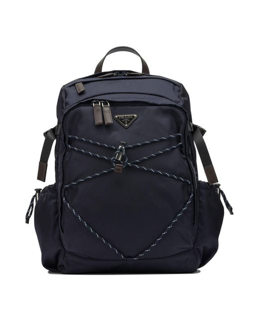 Prada Blue Speedrock Backpack for men