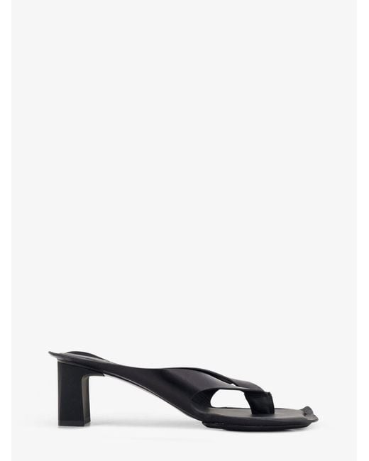 MM6 by Maison Margiela White Leather Sandals