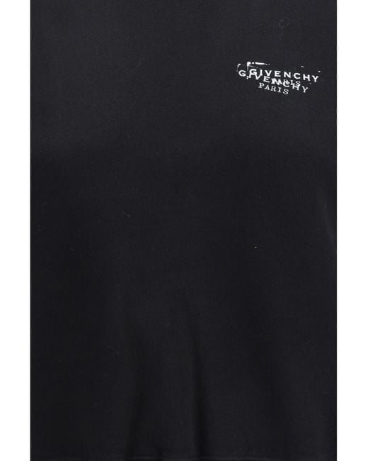 Givenchy Black Logo Brushed Fabric Sweatshirt