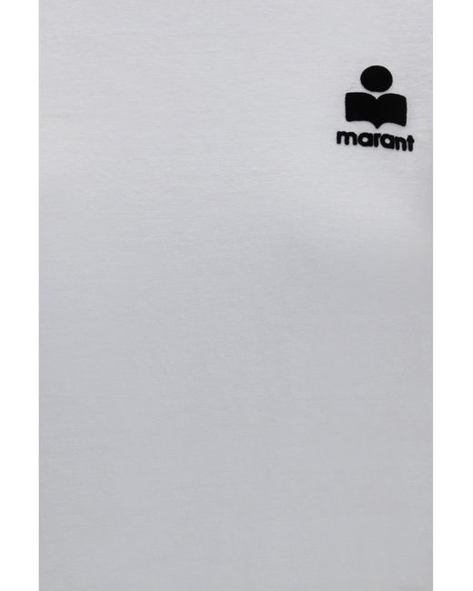 Isabel Marant White Marant Etoile Koldia Logo T-Shirt