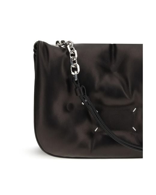 Margiela Black Glam Slam Flap Quilted Leather Mini Bag