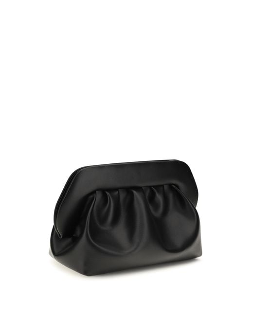 THEMOIRÈ Black Bios Vegan Fabric Clutch Jet