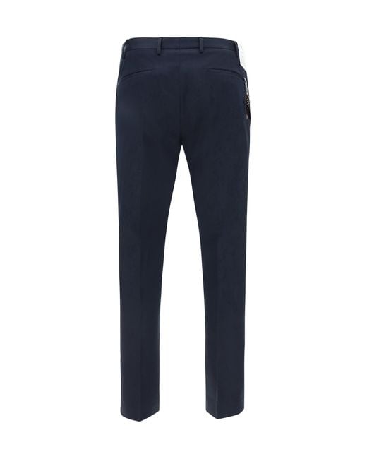 PT Torino Blue Cotton Trousers for men