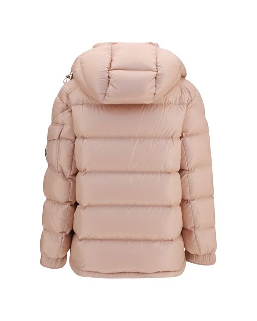 Moncler Pink Maire Short Hooded Down Jacket Pastel