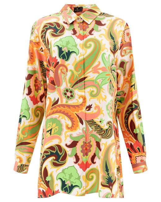 Etro Multicolor Silk Paisley Shirt