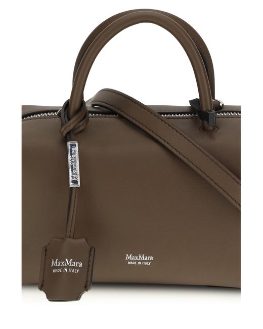 Max Mara Brown Holdall Leather Handbag