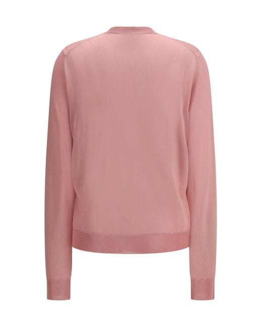 Fendi Pink Cardigan Crewneck