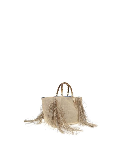 La Milanesa Natural Handbag Sharon Raffia