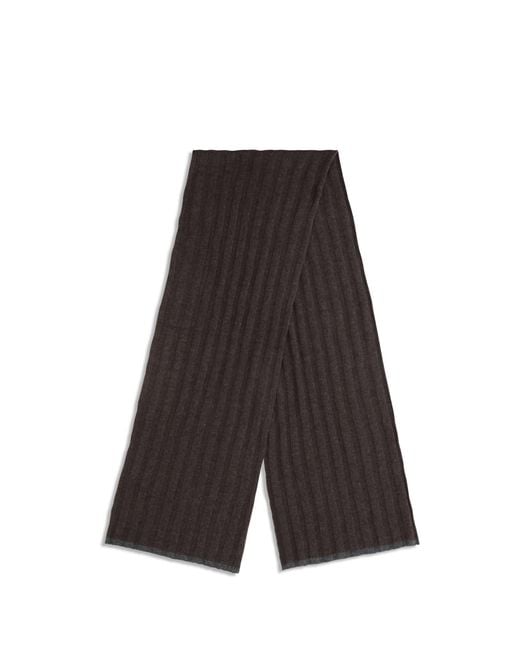 Brunello Cucinelli Black Cashmere Scarf for men