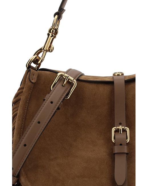 Etro Brown Medium Pony Shoulder Bag