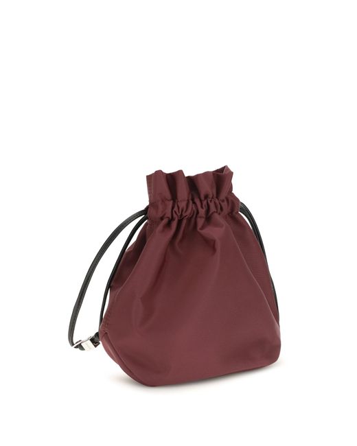 Ganni Red Nylon Pouch Windsor Wine