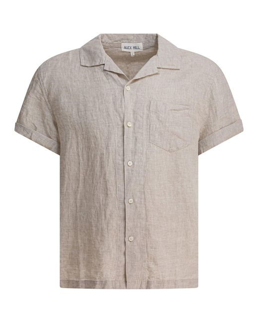 Alex Mill White Camp Shirts Beige for men