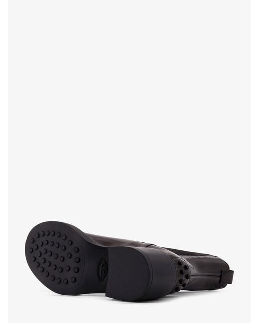 Tod's Black Gomma T60 Leather Ankle Boots