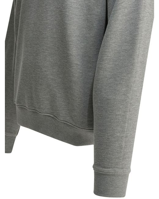 Autry Gray Crewneck Sweatshirt With Logo for men