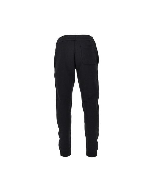Moncler Black Sweatpants With Felt Logo Patch for men