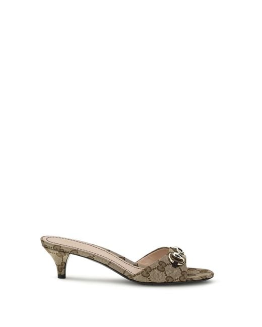 Women's Metallic Slider Sandals With Buckle