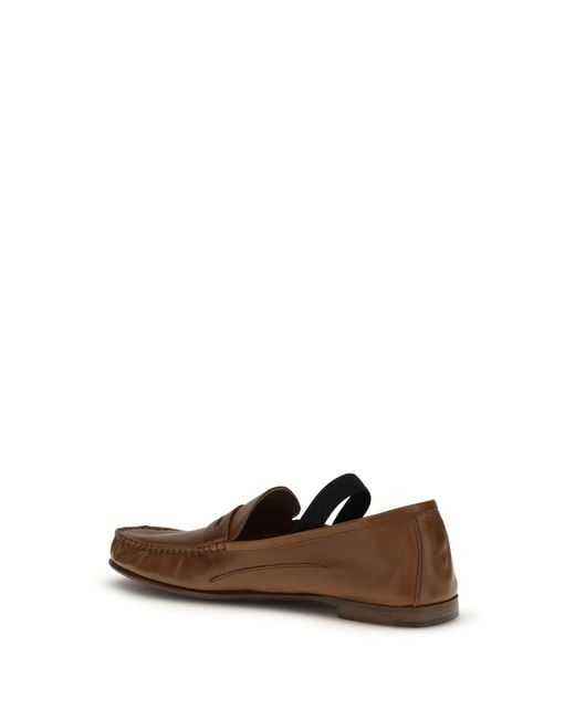Versace White Leather Loafers