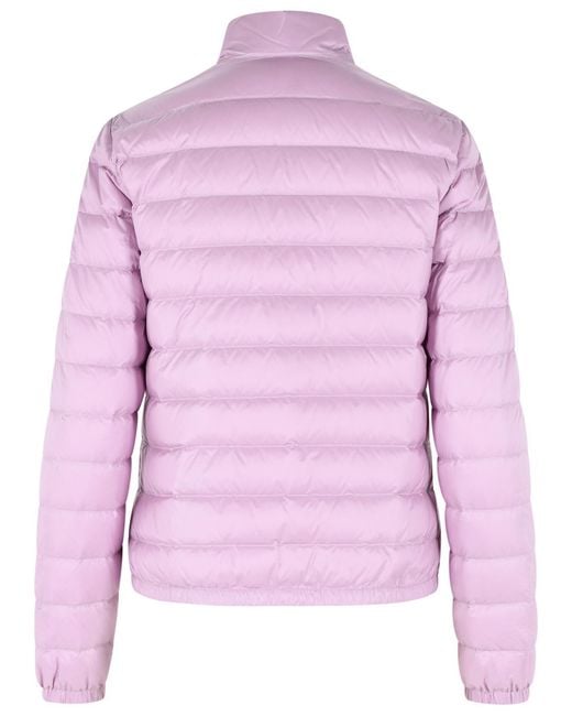 Moncler Pink 'Lans' Short Lilac Polyamide Down Jacket