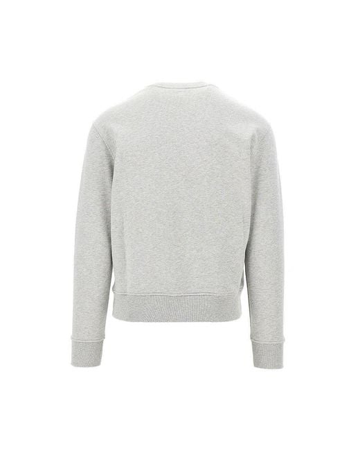 AMI Gray De Coeur Crochet Patch Sweatshirt for men