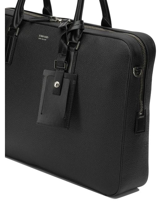 Tom Ford Black "Elliot" Large Handbag for men
