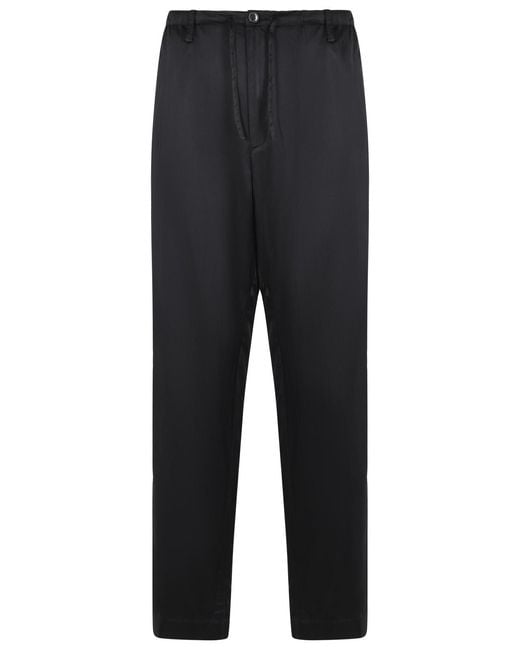 Dries Van Noten Blue 'Penny' Cotton Blend Pants for men