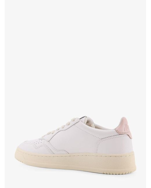 Autry White Medalist Leather Sneakers
