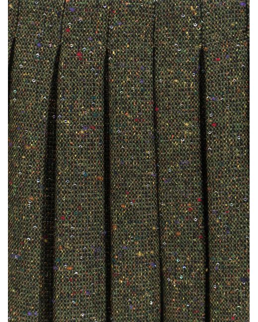 Dior Green Dior Pleated Mini Skirt