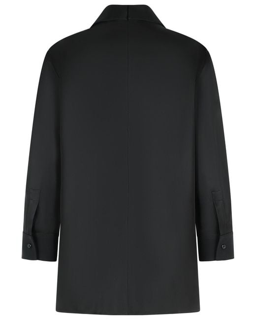 Jil Sander Black Wool Blouse