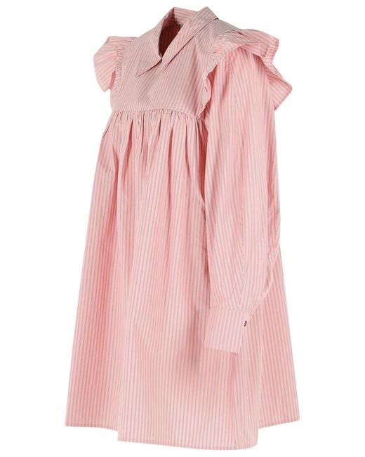 Ganni Pink Cotton Dress