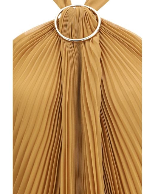 Max Mara Natural Top Plissé Chiffon