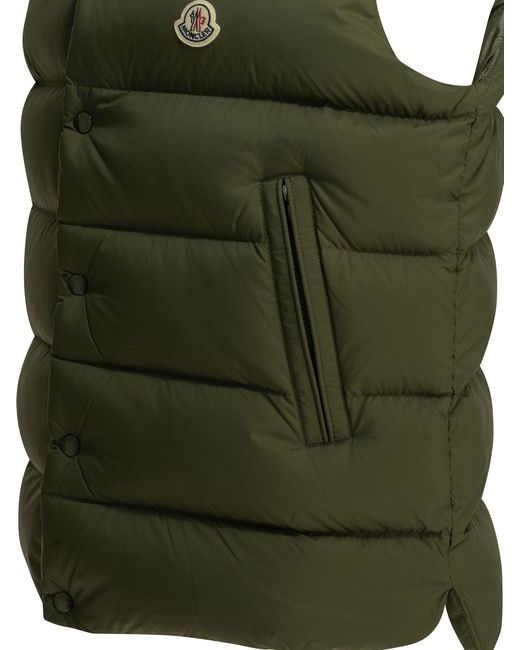 Moncler Green Tibb Sleeveless Jacket for men