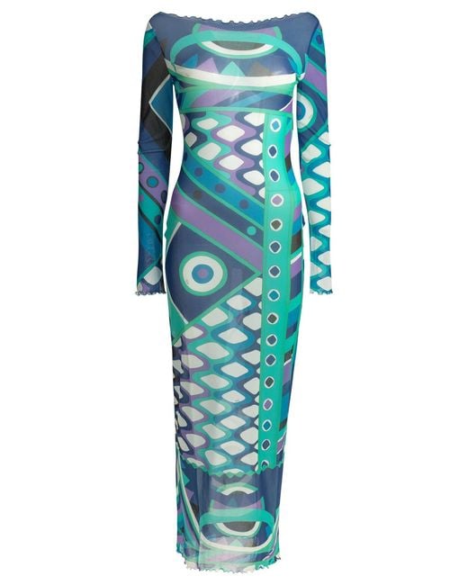 Emilio Pucci Blue "Vivara" Long Dress