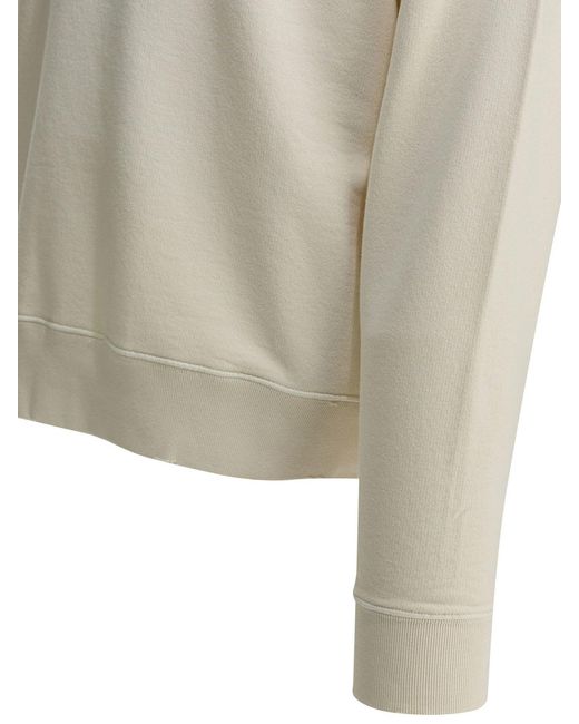 Golden Goose Deluxe Brand Crewneck Sweatshirt With Reverse Logo Sweatshirts White for men
