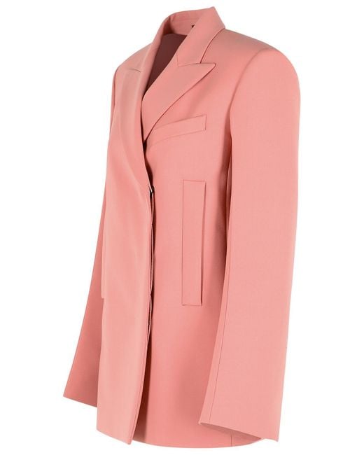 Sportmax Pink 'Esule' Straight Blazer