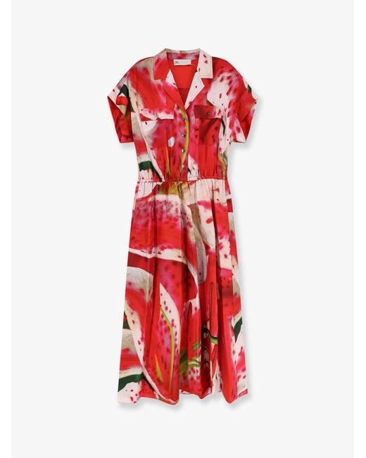 Tory Burch Red Dress With Print