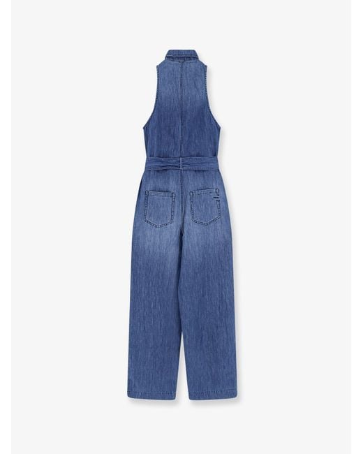 Pinko Blue Jumpsuit Visione Light Denim