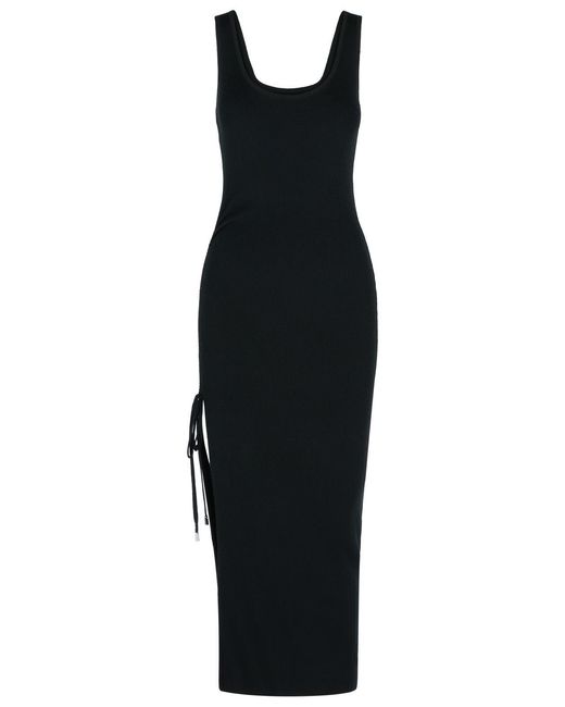 MICHAEL Michael Kors Black Ruched Wool Blend Dress